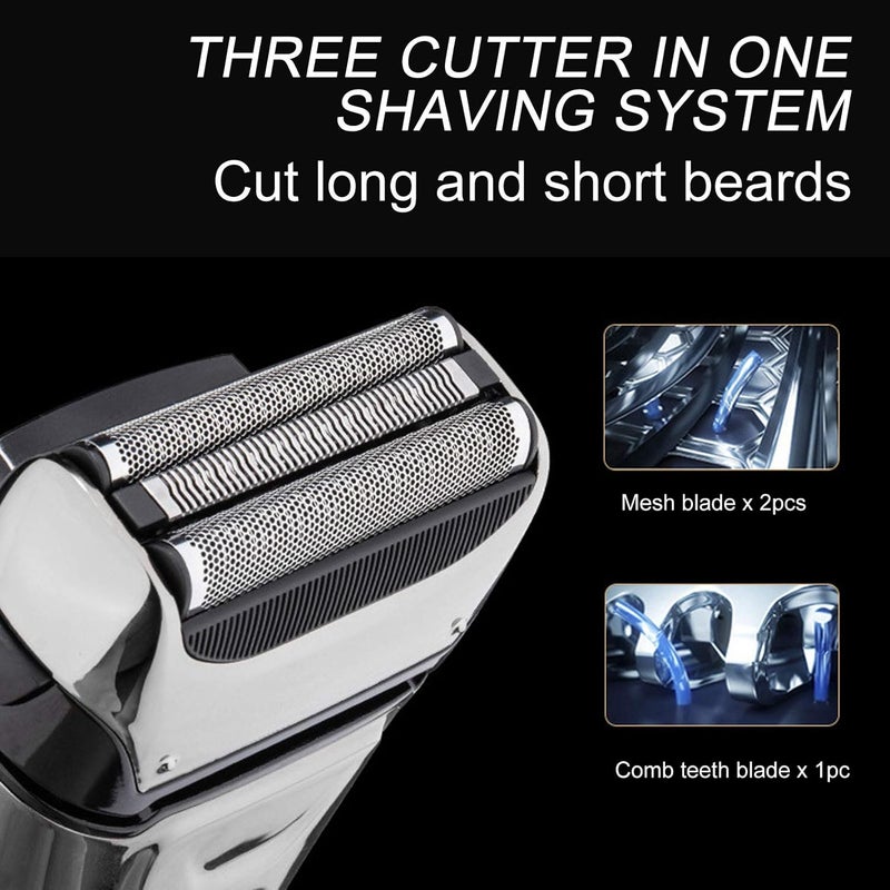 woobles Cordless USB Charging Men Waterproof Electric Shaver, Portable Beard Trimmer Razor for Home Daily Use or Salon - Image 3
